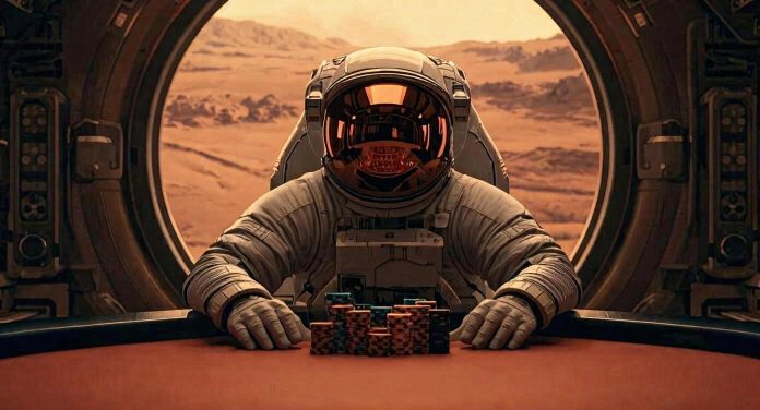 NASA Astronauts playing poker